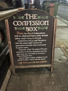 Out and in at The Confession Box