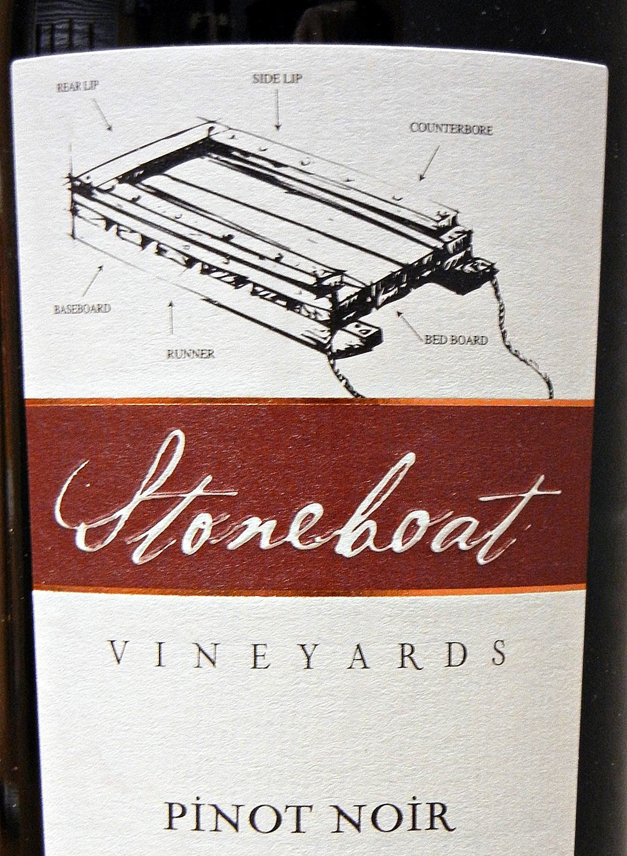 Stoneboat Pinot Noir 2007 Label - BC Pinot Noir Tasting Review 2