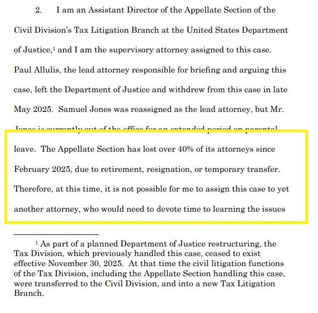 Staffing Crisis In DOJ, Giving Criminal Defendants New Leverage...