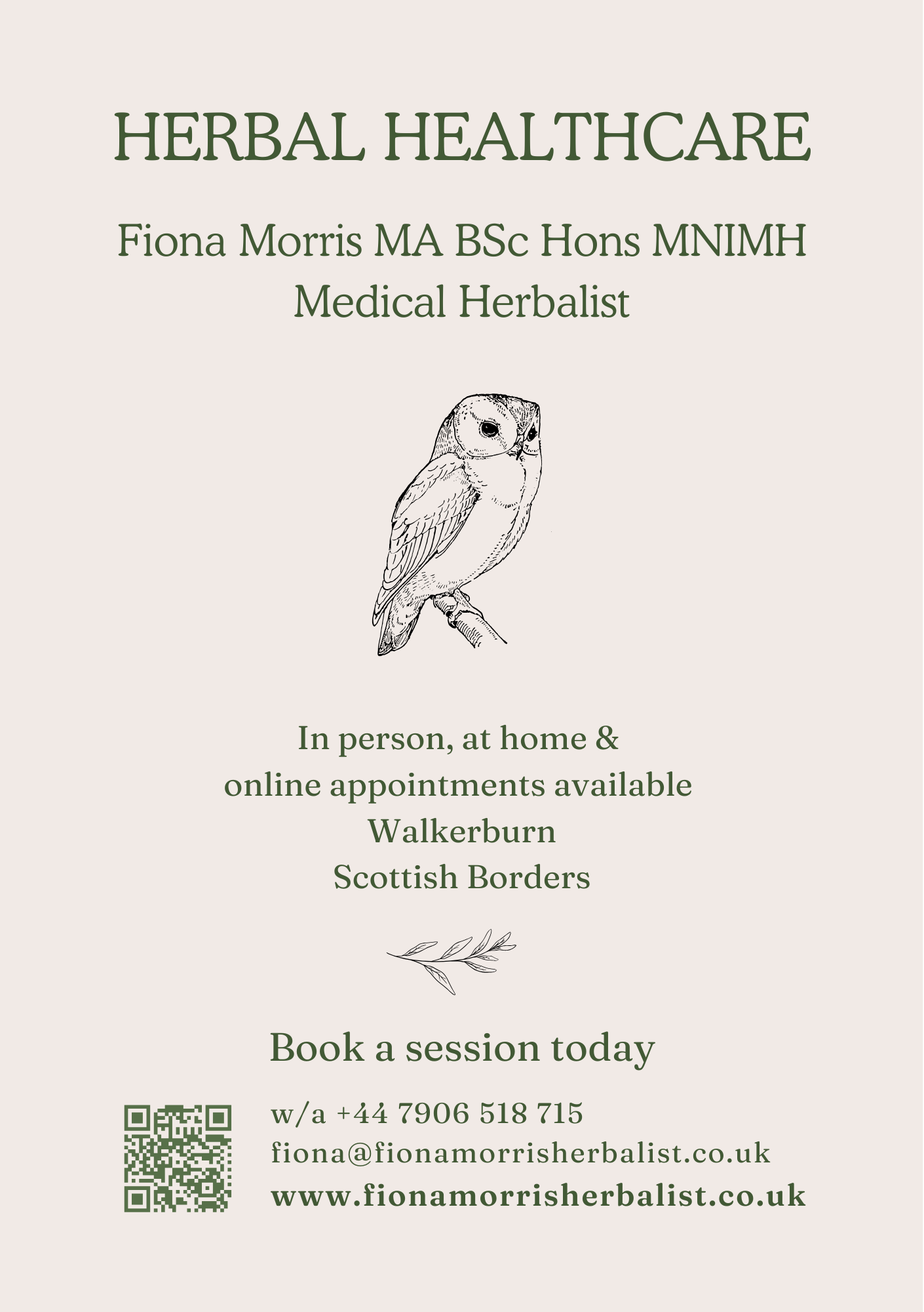 Herbal Healthcare with Fiona Morris Herbalist flyer Herbal Healthcare with Fiona Morris Herbalist flyer