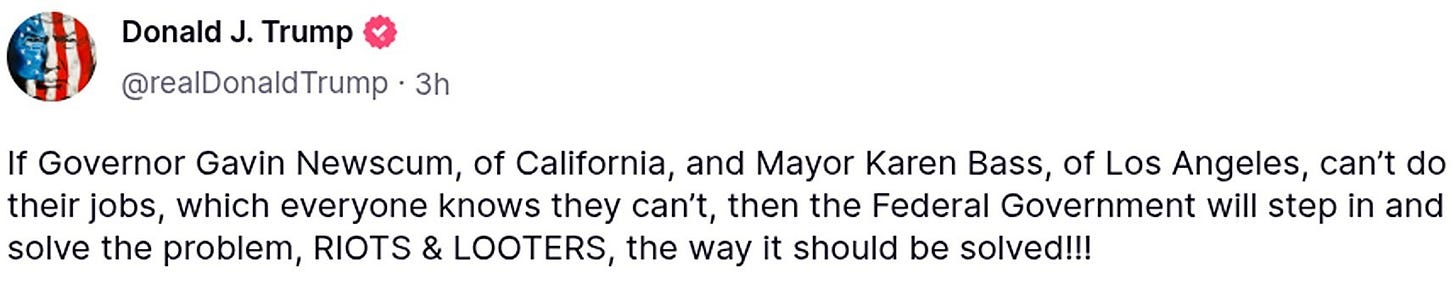 Statement by President Donald Trump (via truthsocial.com)