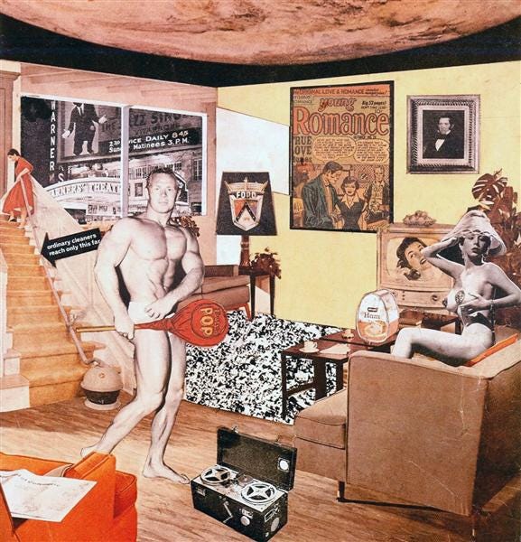 Richard Hamilton, Just What Is It That Makes Today's Homes So Different, So Appealing?, 1956, collage
