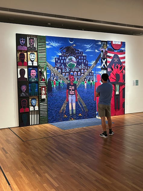 National Museum of Singapore - Curation of Tropical: Stories from Southeast Asia and Latin America exhibit - Tan Chin Yuan, Tragic of Blue Night