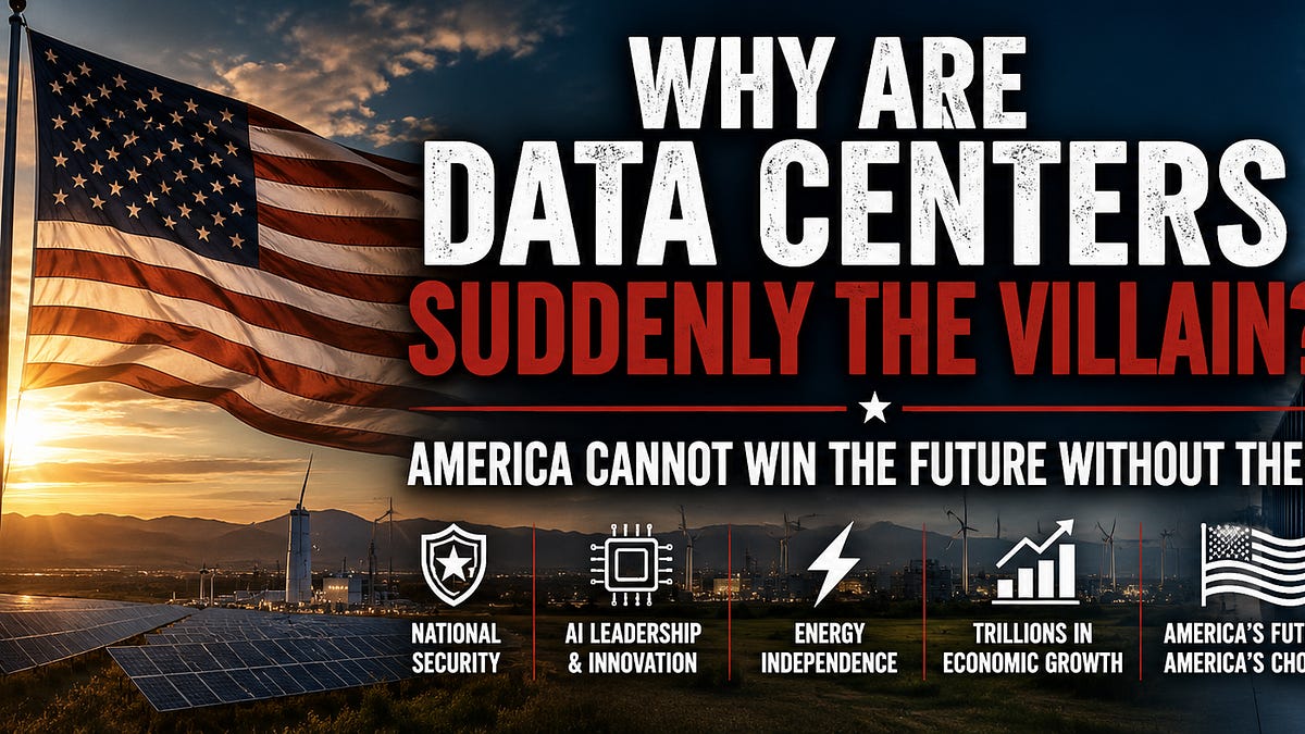 Why Are Data Centers Suddenly The Villain? America Cannot Win The Future Without Them