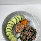 Breakfast sweet potato boats