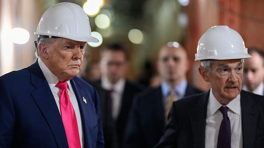 File:President Donald Trump tours the Federal Reserve alongside Fed Chair Jerome Powell and Sen. Tim Scott (54677837677) (cropped).jpg