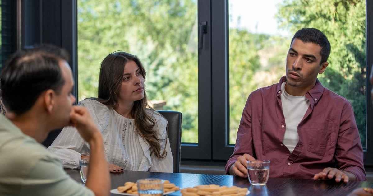 Group of Friends Talking at Home