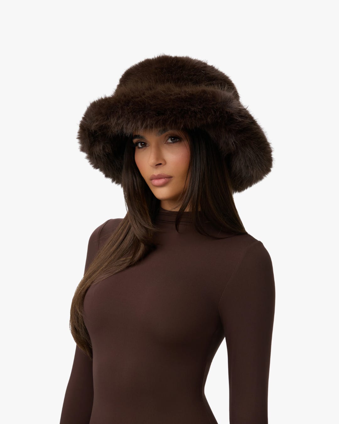 Naked Wardrobe Chic Brown Faux Fur Hat Naked Wardrobe Faux Fur Headband | Nordstrom main image 4