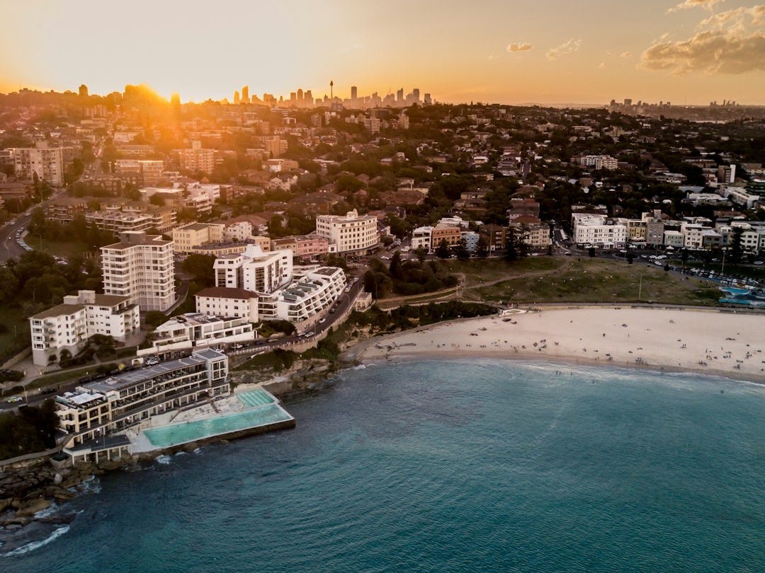 aerial view of hotel resort beside beach aerial view of hotel resort beside beach