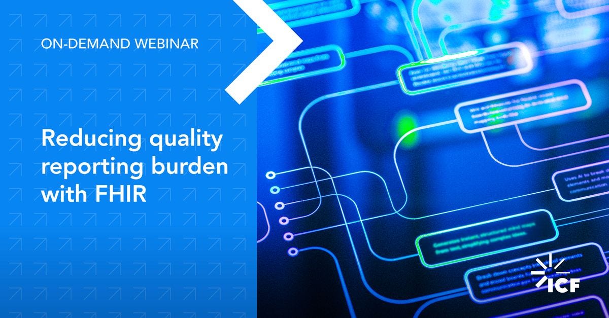 Reducing quality reporting burden with FHIR