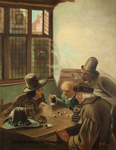 The Dice Throwers by B Sonn, after August Eduard Nikolaus Meyer