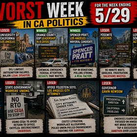 Top Ten Winners & Losers In California Politics For The Week Ending 5/29 - And We Present The Worst Week In Politics Video…
