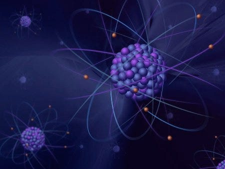Le ballet des électrons autour d'un atome, vu par un artiste Le ballet des électrons autour d'un atome, vu par un artiste