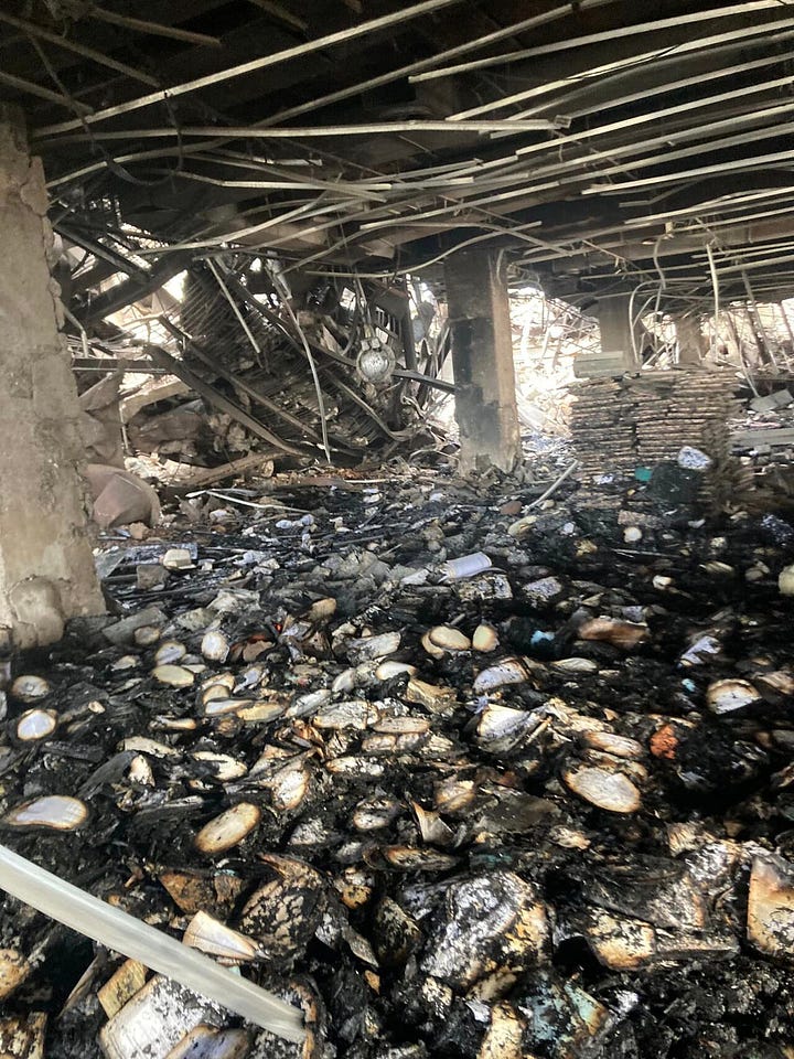Fotografii ale distrugerilor provocate Bibliotecii Științifice Regionale de bombardamentele rusești