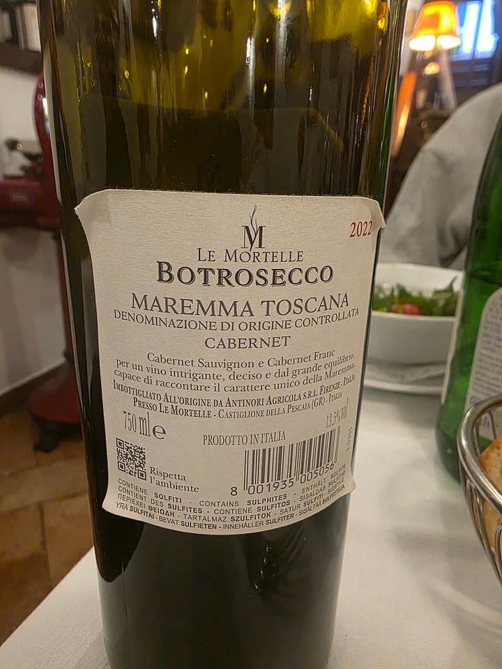 Bottle of Italian Wine