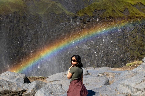 Rainbow forming, one step at a time