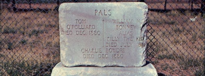 The gravestone marking Billy the Kid's final resting place