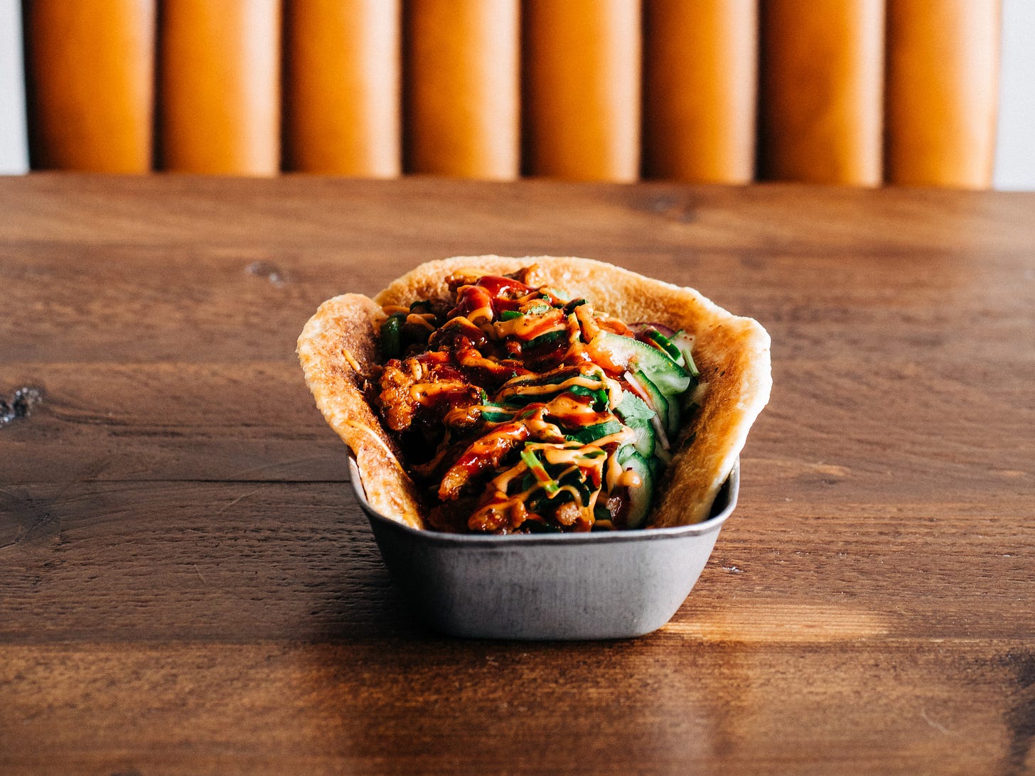 A sticky beef roti from Brother Thai