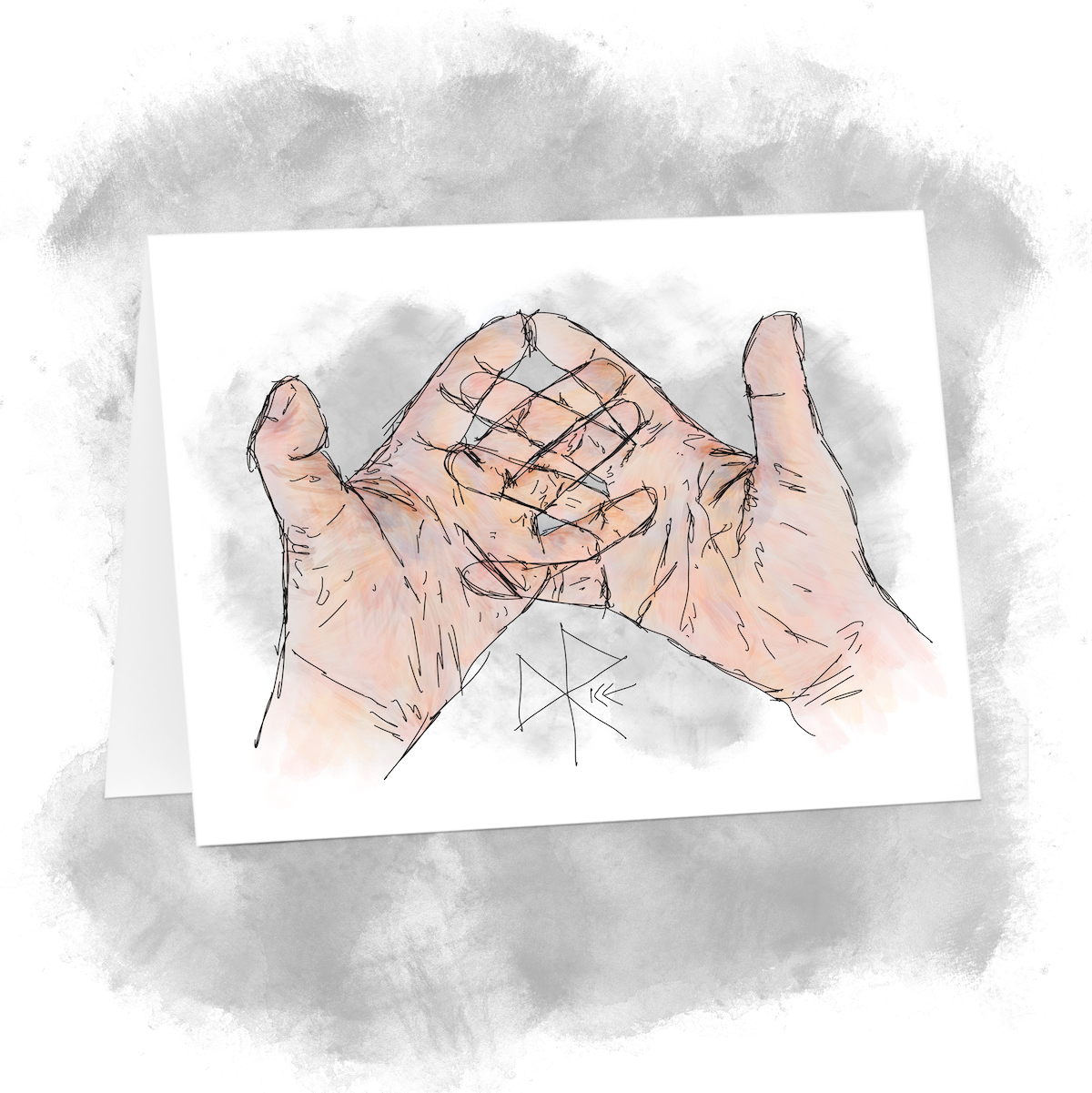 A dreamy self-portrait of my old man hands, translucently interlaced. Sketch art by Don Rice. A dreamy self-portrait of my old man hands, translucently interlaced. Sketch art by Don Rice.