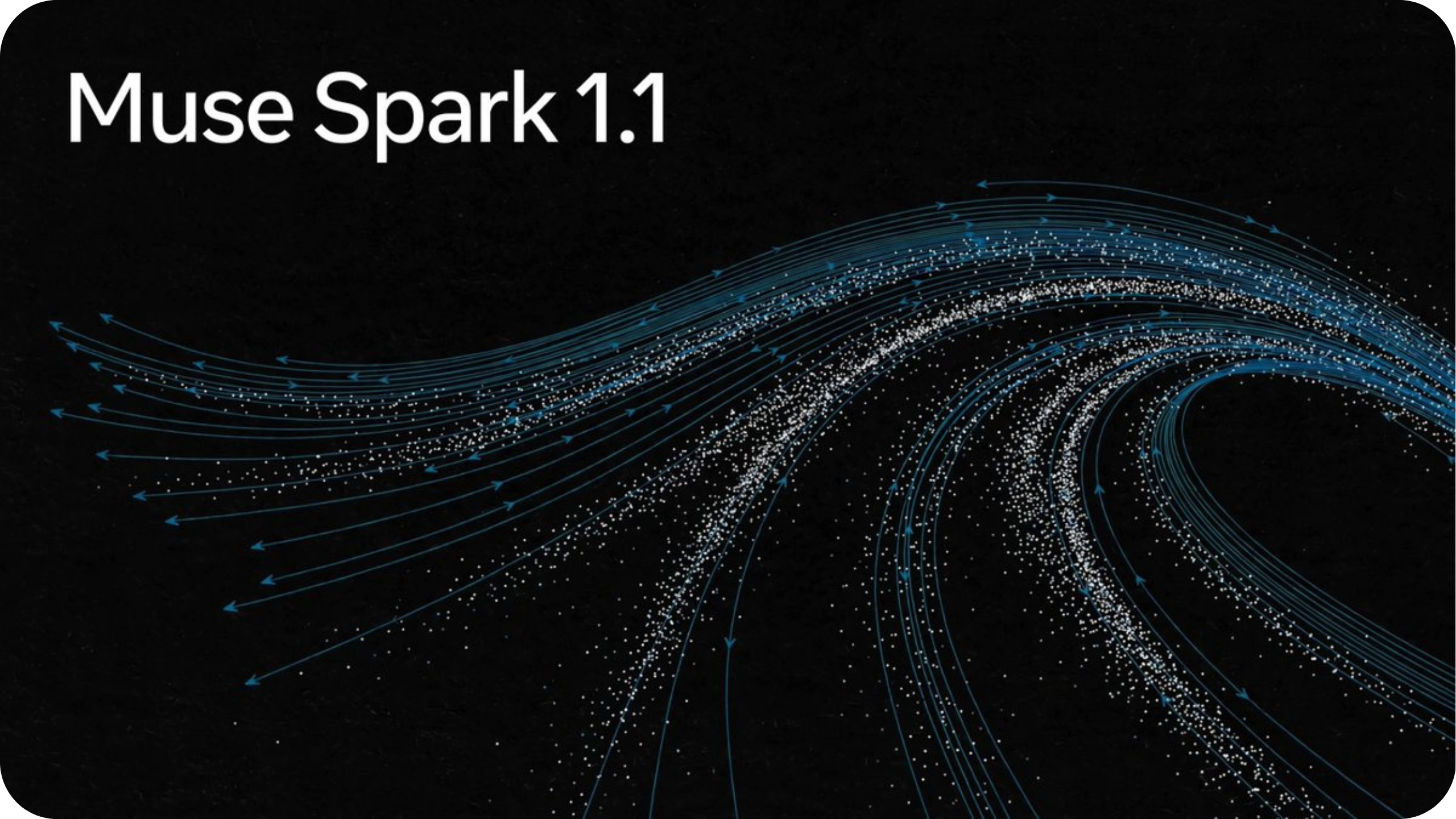 Ilustración editorial sobre el lanzamiento de Muse Spark 1.1 de Meta