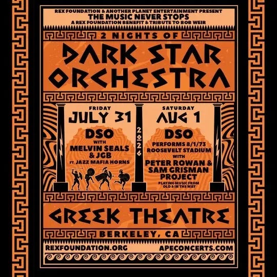 Dark Star Orchestra, Berkeley | Greek Theatre at Mato events Dark Star Orchestra, Berkeley | Greek Theatre at Mato events