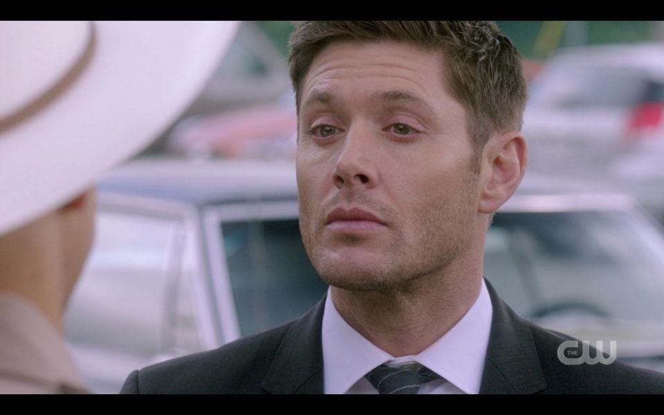 Jensen Ackles hamming it up with Sheriff SPN 1507 Jensen Ackles hamming it up with Sheriff SPN 1507