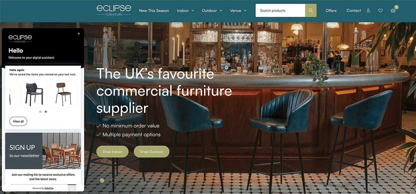 Eclipse Furniture website 