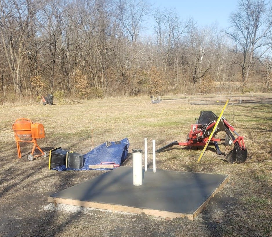 The finished slab 1 day later The finished slab 1 day later