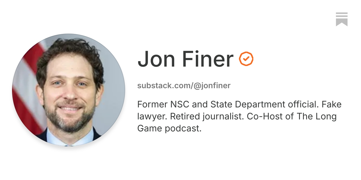 Jon Finer | Substack