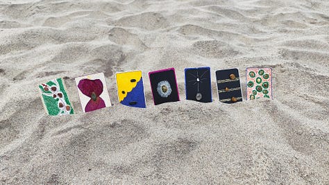 Cards, stones, flower, pens – available for purchase)
