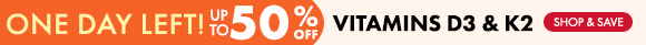 Get up to 50% Off on Vitamins D3 & K2 Get up to 50% Off on Vitamins D3 & K2