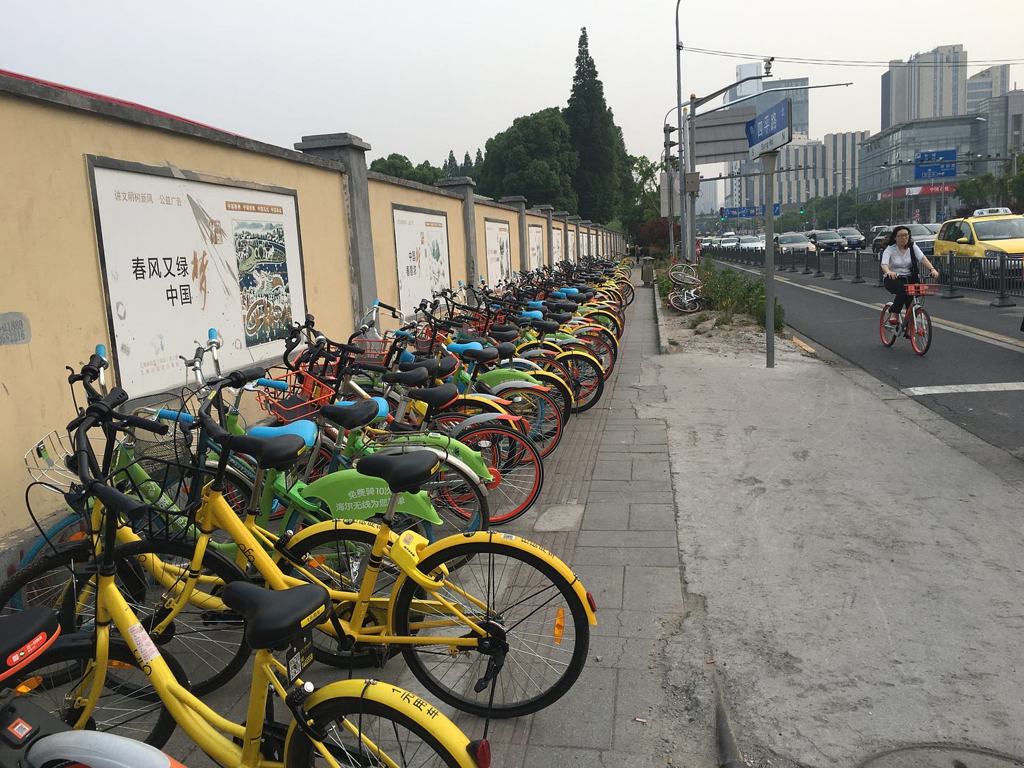 page8image44310656Figure 2: Shared bikes near Tongji University in Shanghai in 2017. Photo by author.