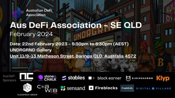 Aus DeFi Association Meetup - February 2024
