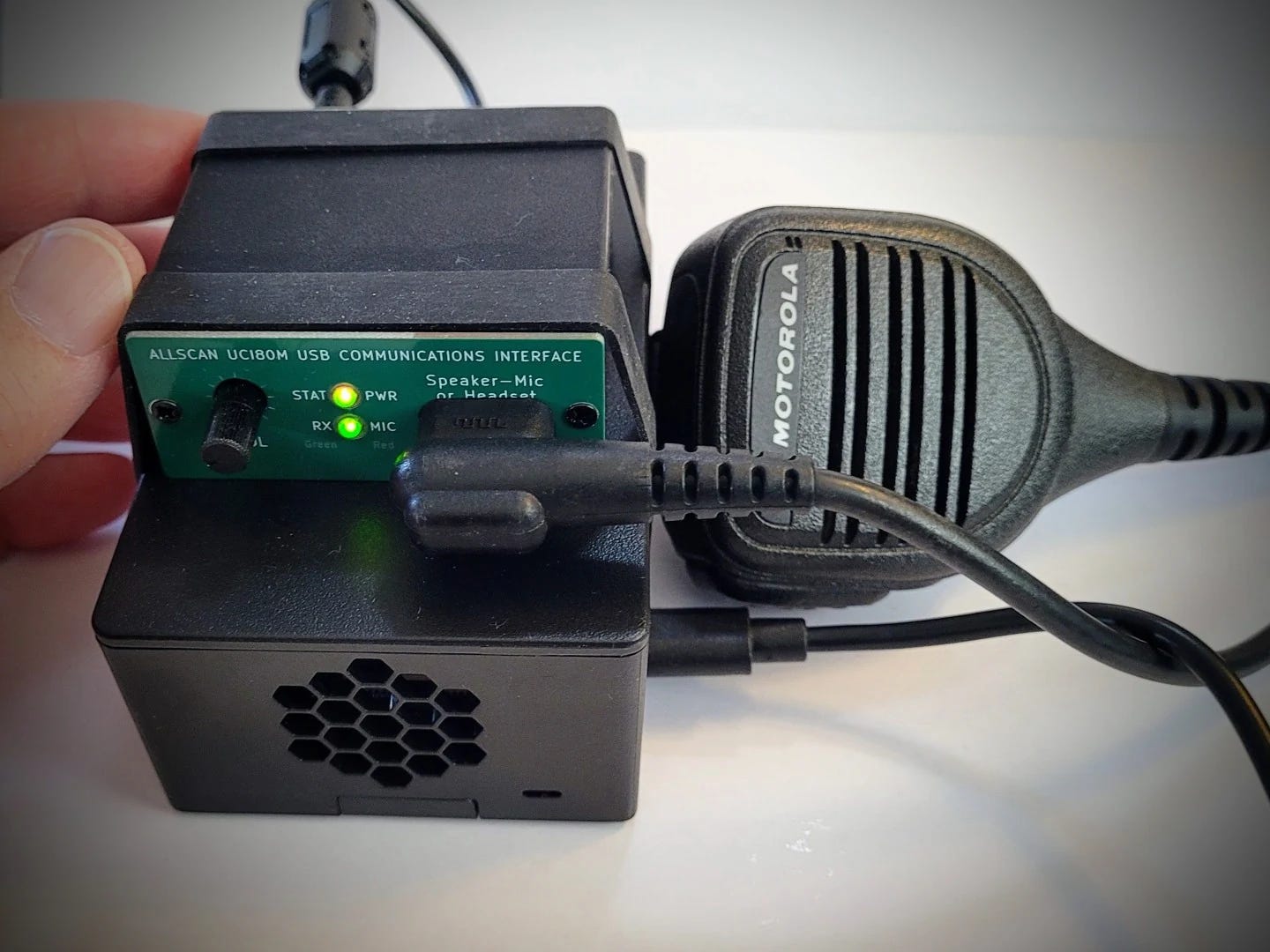 AllStar node 588410: AllScan UCI80M + M1 speaker-Mic + Raspberry Pi 4
