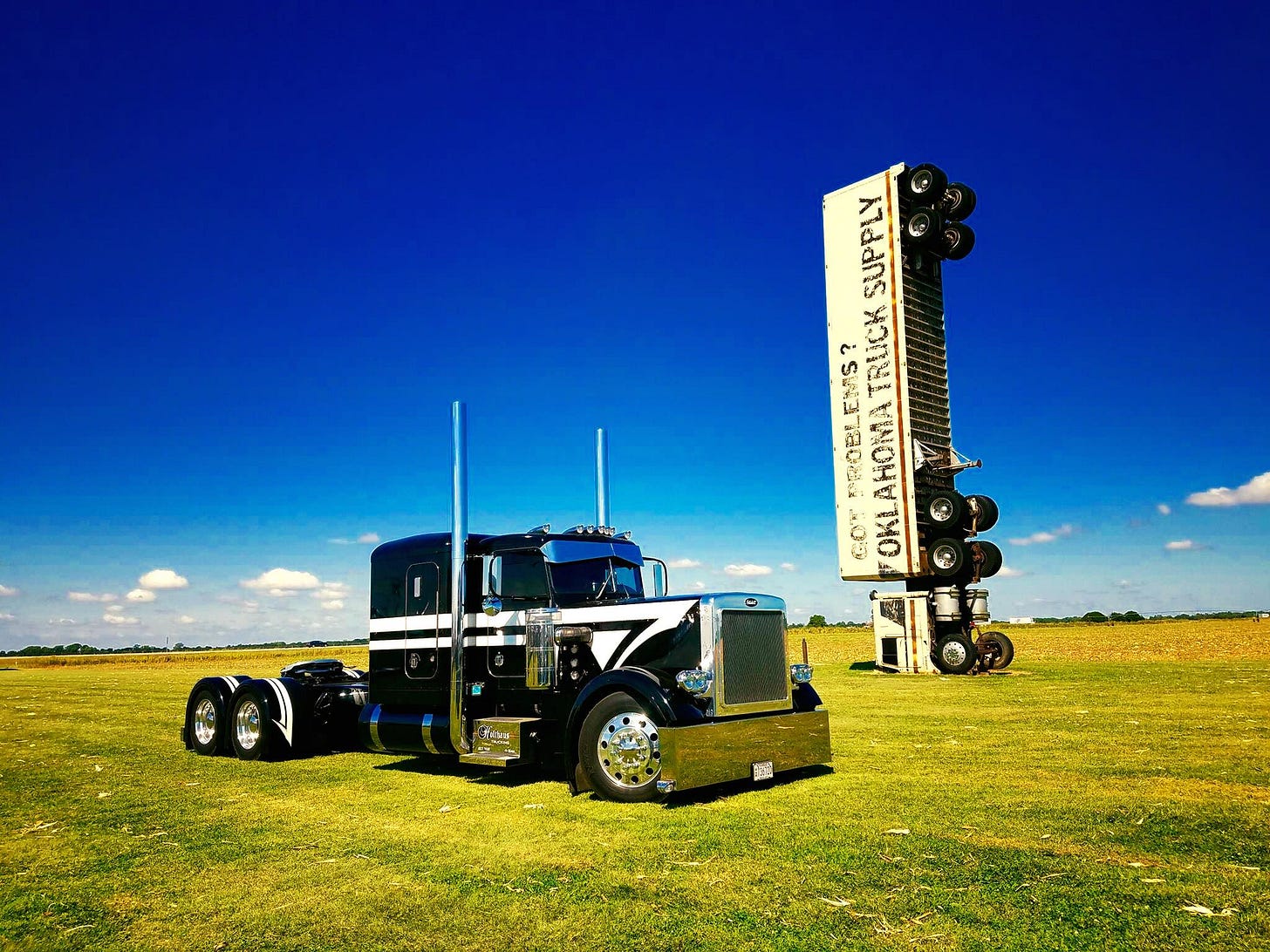 Wilkins upended truck Wilkins upended truck