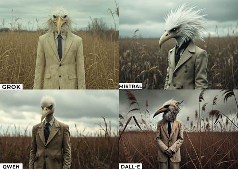 A collage of a person wearing a bird head mask
AI-generated content may be incorrect. A collage of a person wearing a bird head mask
AI-generated content may be incorrect.