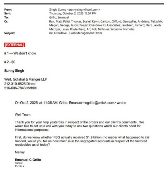 Restructuring__ on X: "5) The infamous Weil email explained We have all  seen the below image, but what do it mean? In an October 2 exchange between  Weil and Orrick, Weil acknowledged