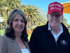 Danielle Smith and Donald Trump