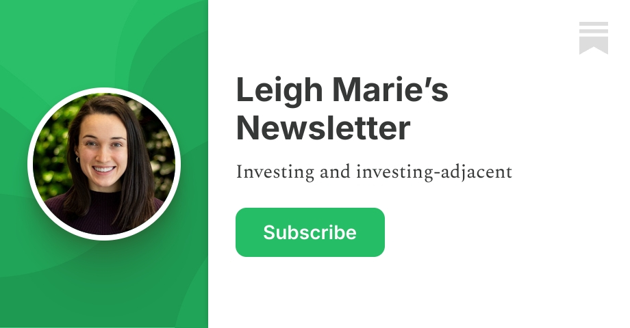 Leigh Marie’s Newsletter | Substack