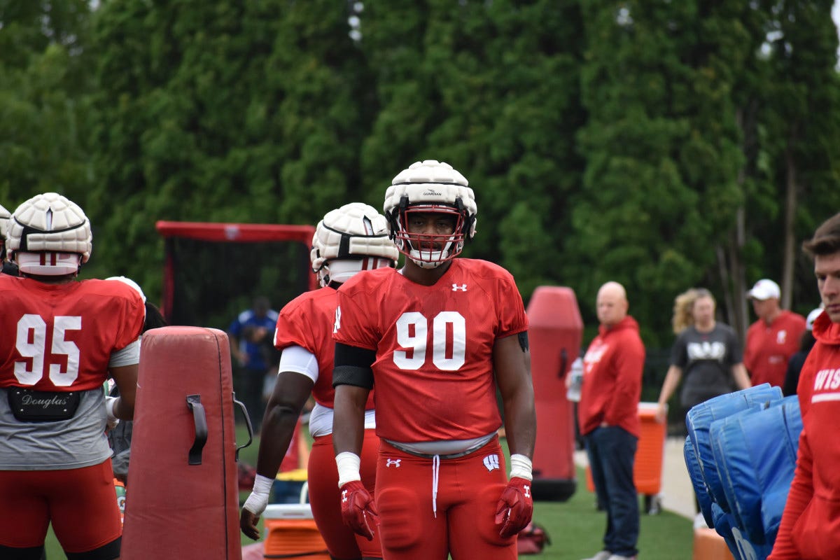 Badgers defensive lineman James Thompson Jr.