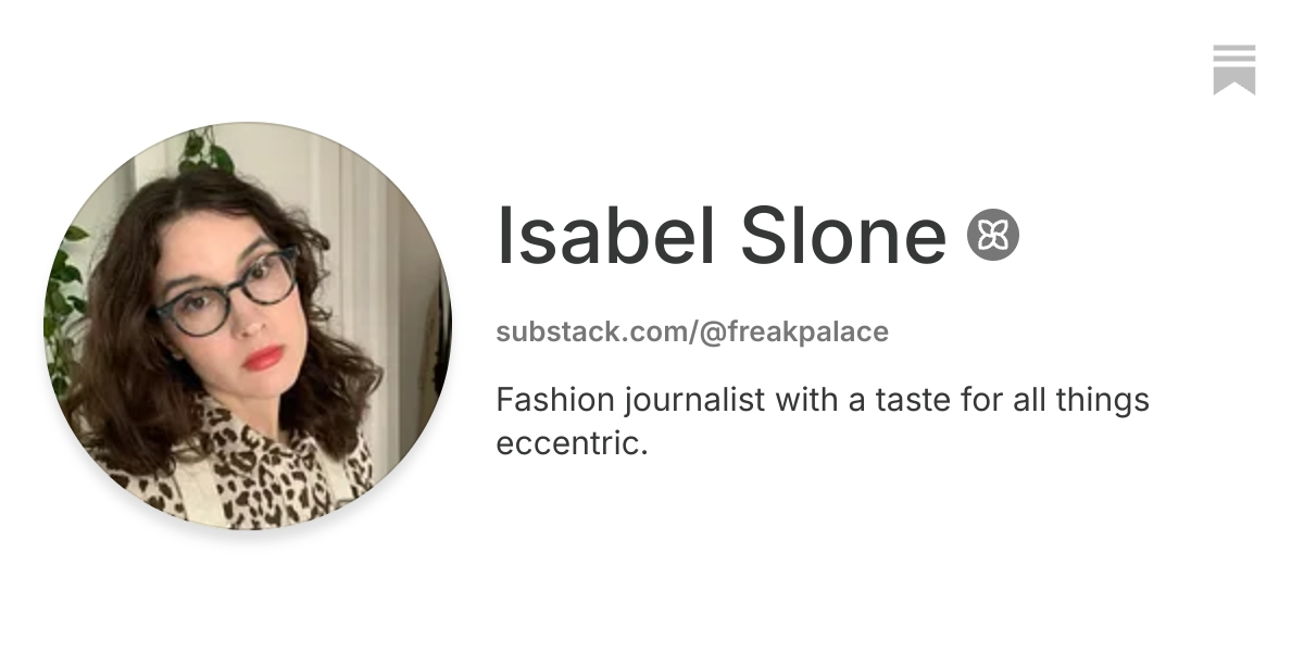 Isabel Slone | Substack