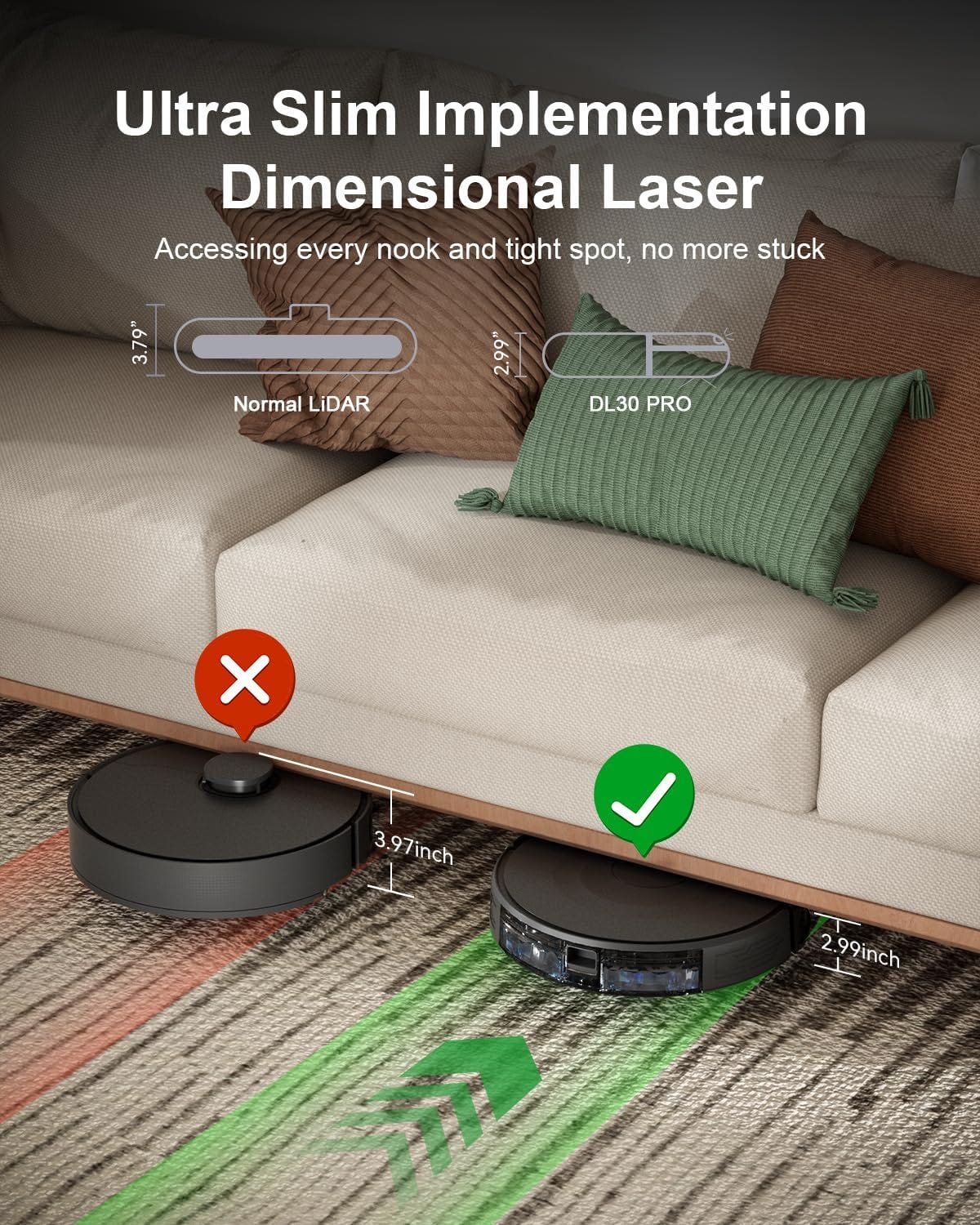 Robot Vacuum and Mop,LiDAR Navigation Smart Mapping Robotic Vacuum Cleaner with 9000Pa Max Suction，200 Min Runtime，Auto Recharge，Customized Cleaning，Perfect for Pet Hair, Carpet, Hard Floor