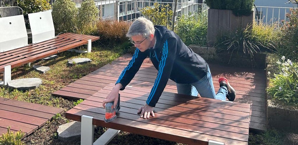 Life Is Still Analog, Not Digital - sanding wood