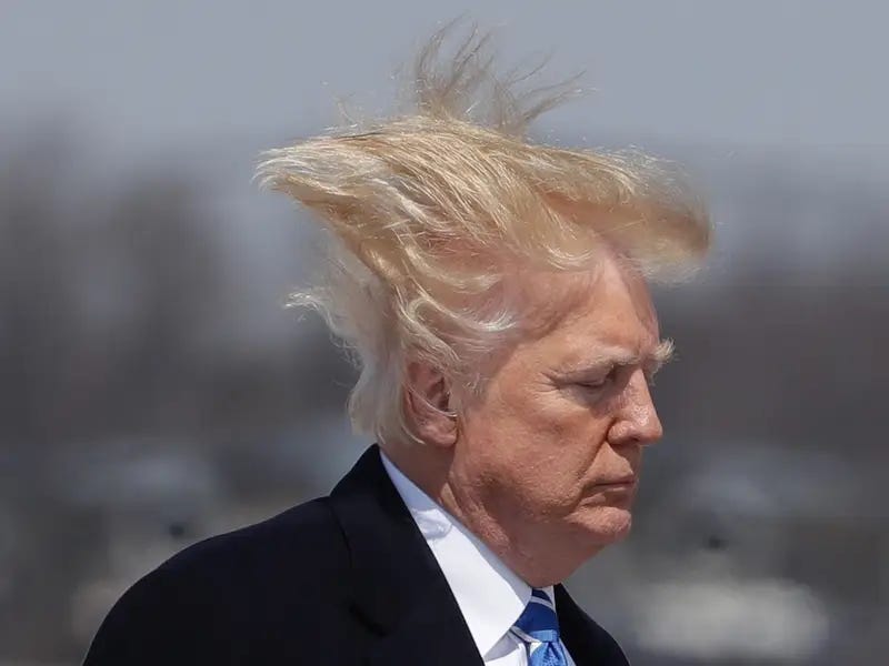 Trump's Hair Blowing During Thursday's High Winds in 5 Photos, 1 Video - Business Insider Trump's Hair Blowing During Thursday's High Winds in 5 Photos, 1 Video - Business Insider