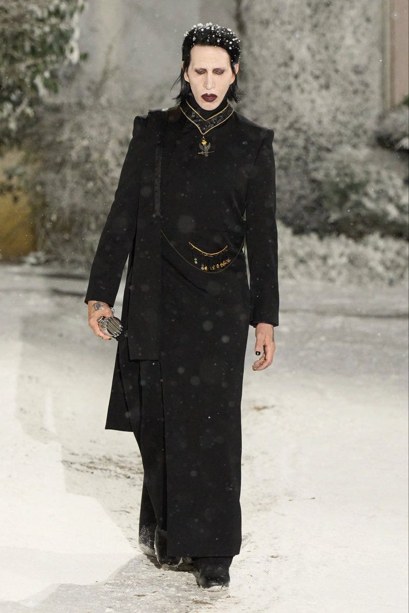 Marilyn Manson opens the Enfants Riches Déprimés FW26 show