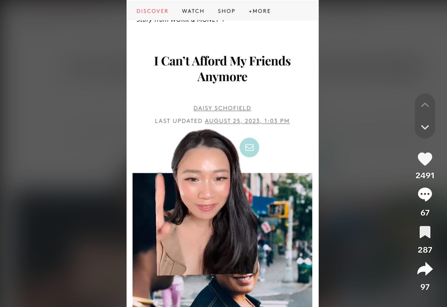 Ik kan mijn vriendschappen niet meer betalen