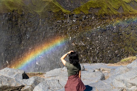 Rainbow forming, one step at a time