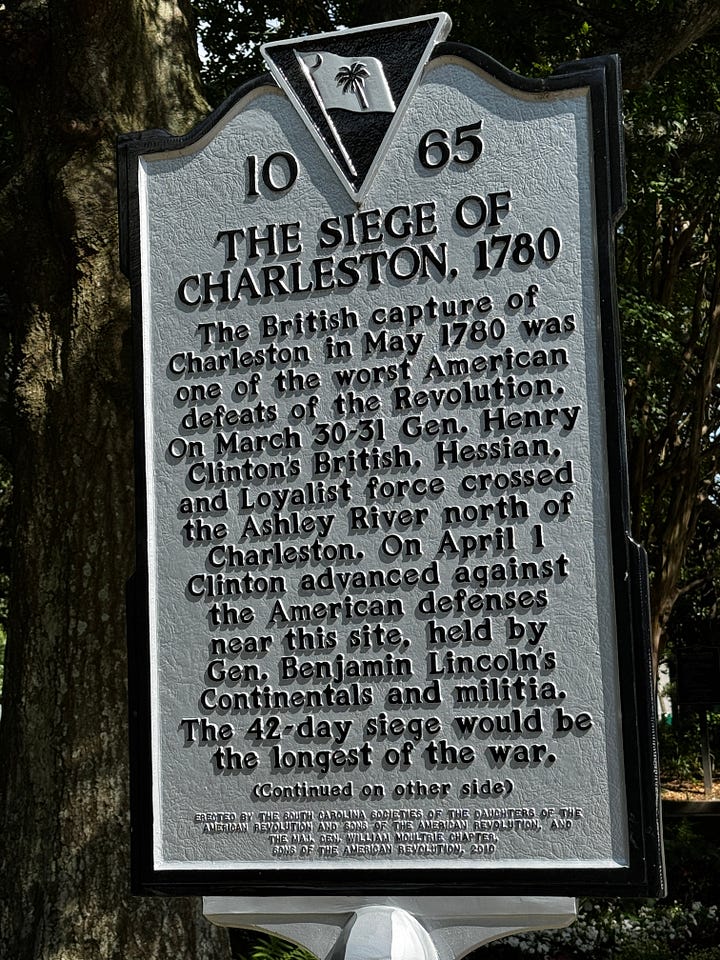 Clockwise from top left: Seeing Savannah by horse drawn carriage; the St. John the Baptist Cathedral in Savannah, with roots dating to 1796; historical marker commemorating the Revolutionary War siege of Charleston; the young bartender in Charleston who settled halfway between her hometown in Miami and her university in Washington, D.C.