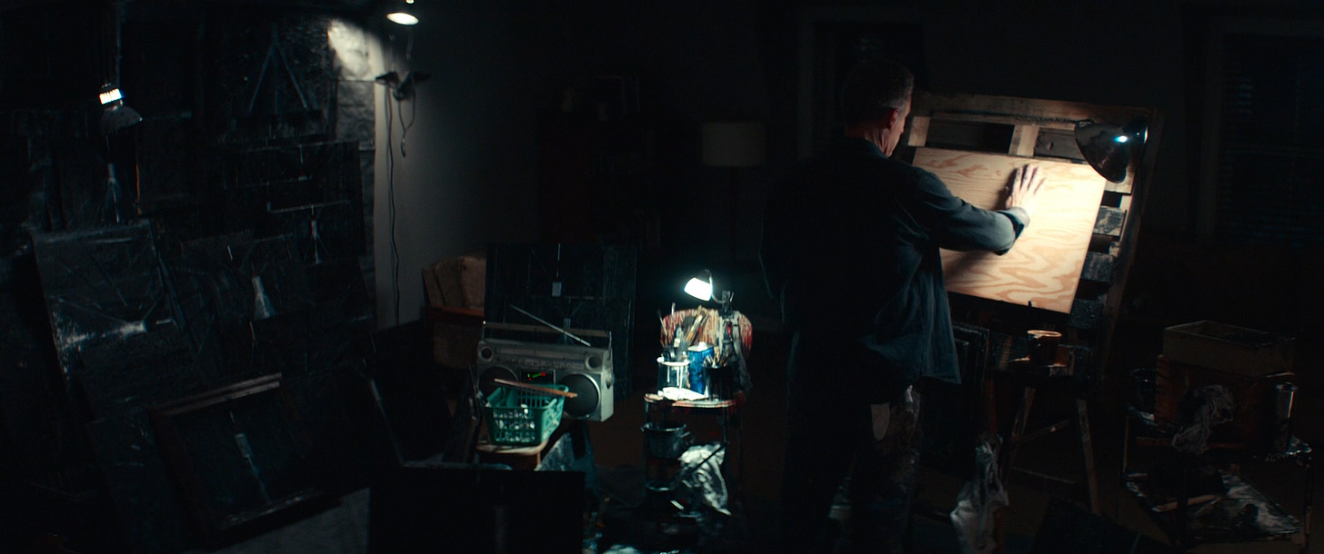 Outie Irving in his art studio