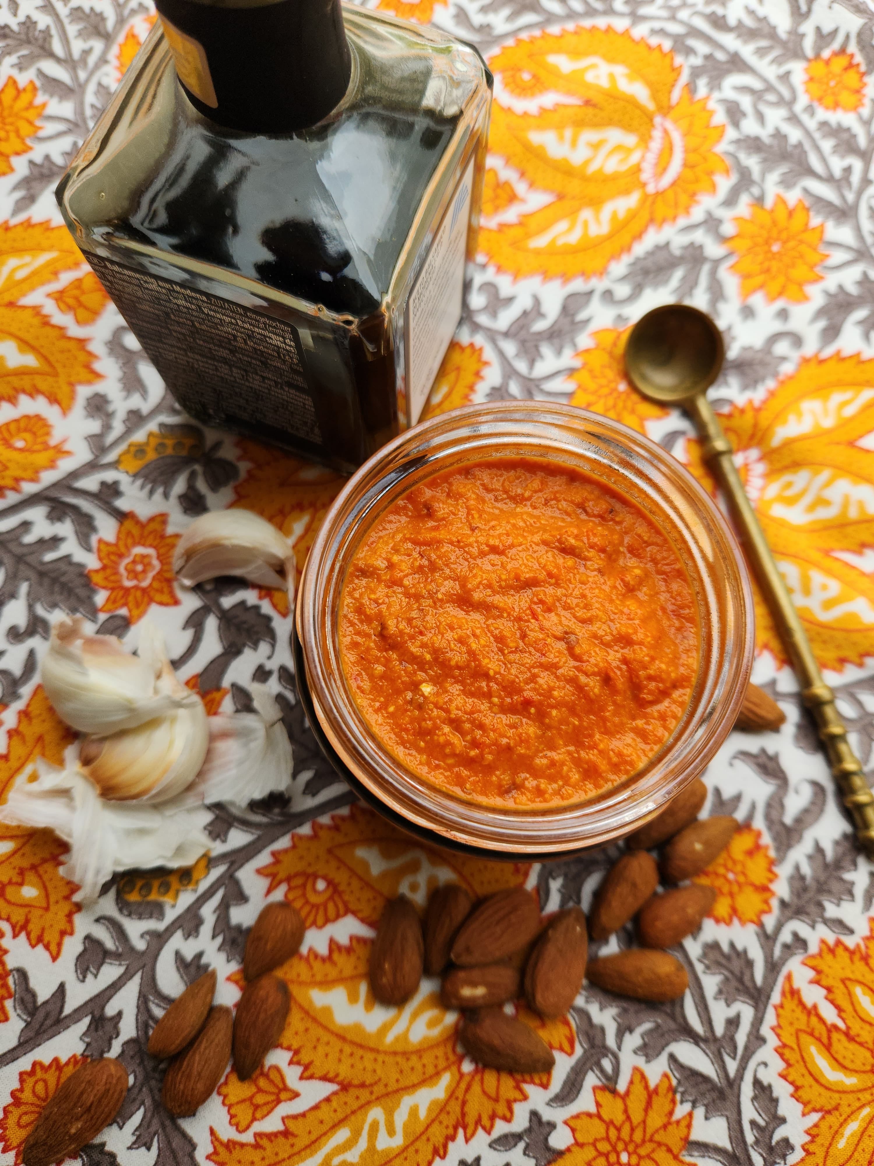 Farro Risotto and Butternut Squash with Roasted Romesco